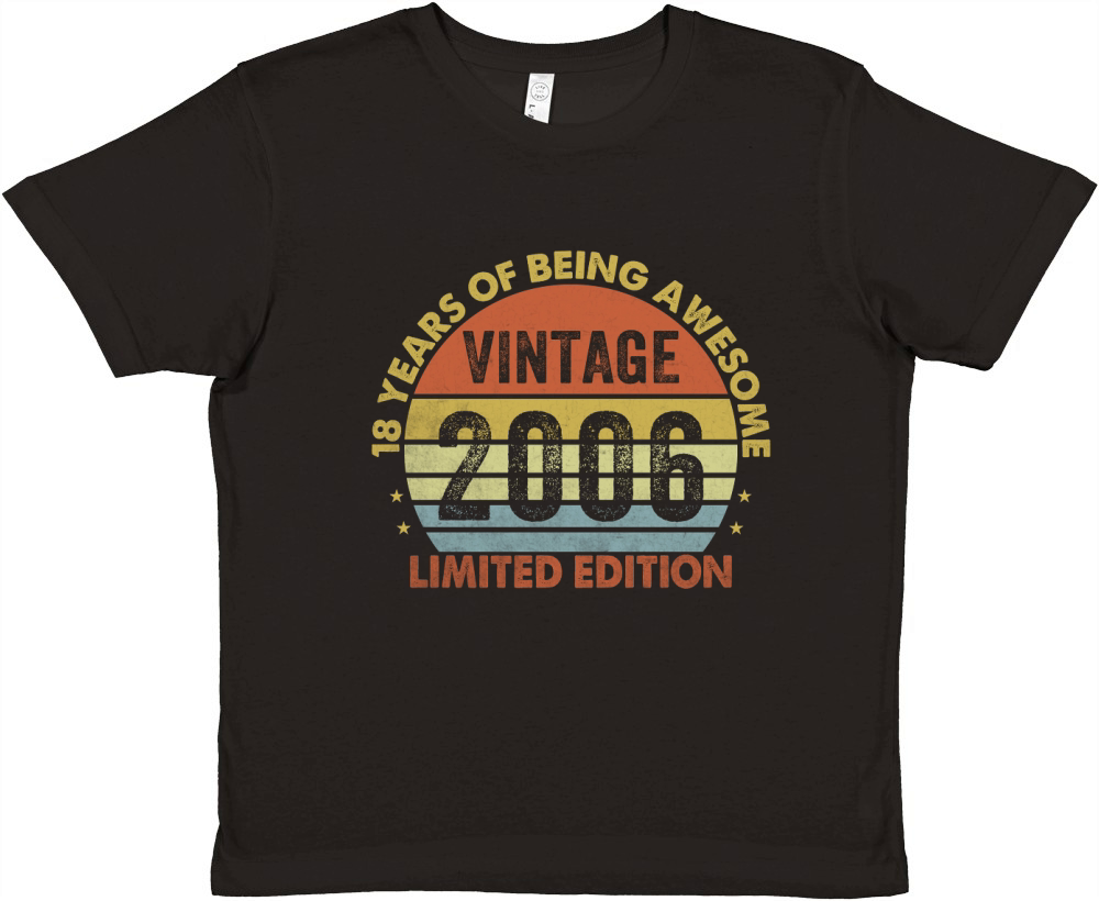 Vintage 2006 Limited Edition 18th Birthday Premium Kids Crewneck T-shirt