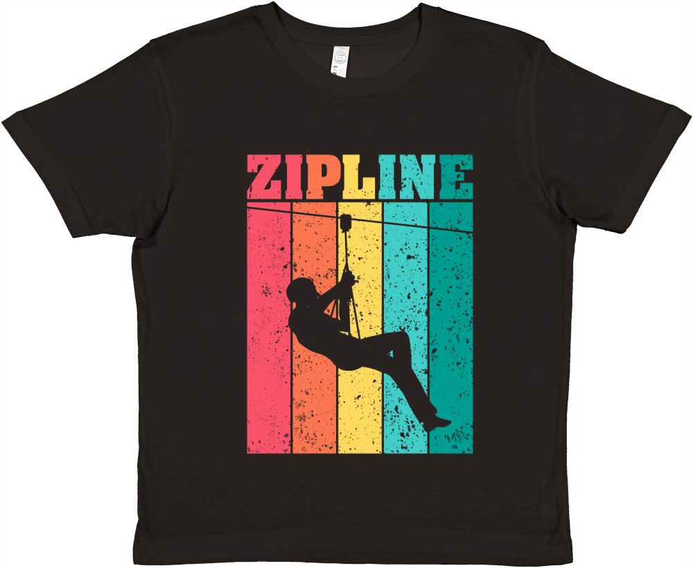 Zipline Adventure Vintage Ziplining Premium Kids Crewneck T-shirt
