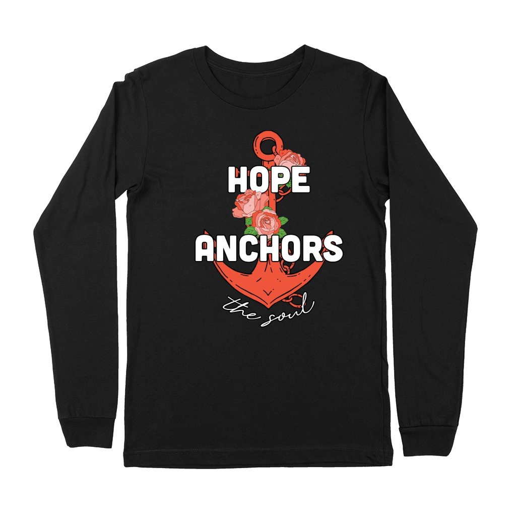 Hope Anchors the Soul Flora Premium Long Sleeve