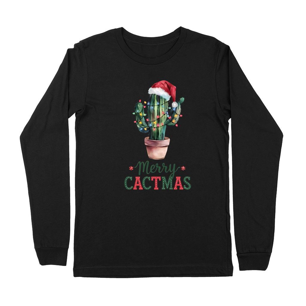 Merry Cactmas Vintage Christmas 03 Premium Long Sleeve