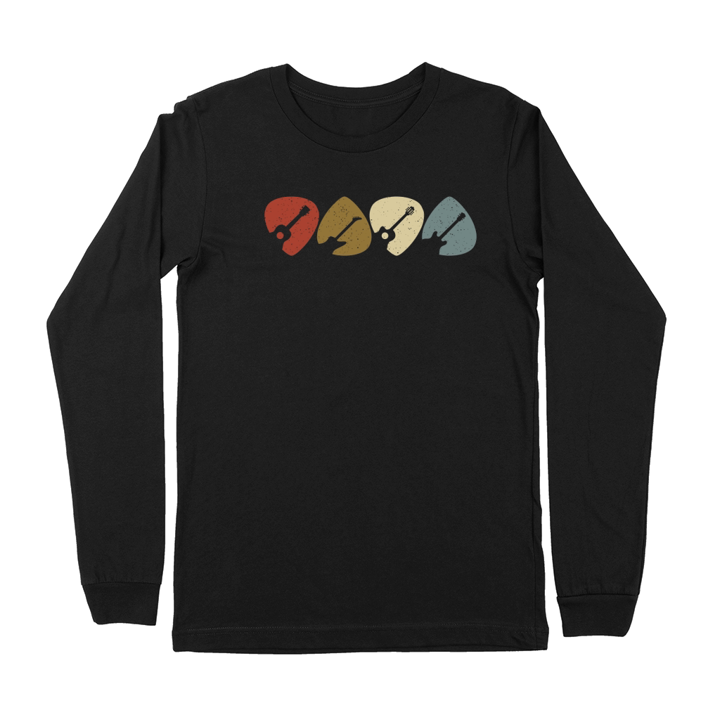 Retro Vintage Guitar Pick Player Premium Long Sleeve