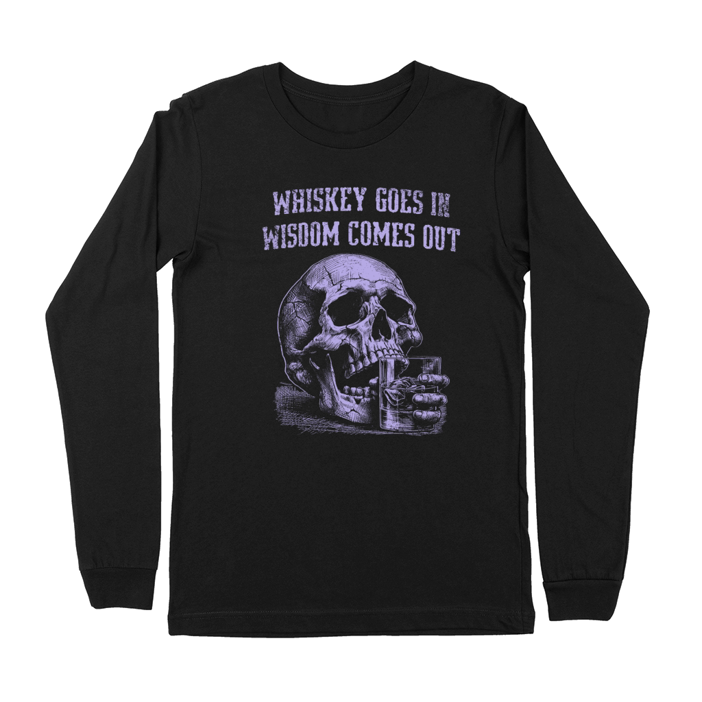 Skull Whiskey Goes In D Violet GR Premium Long Sleeve