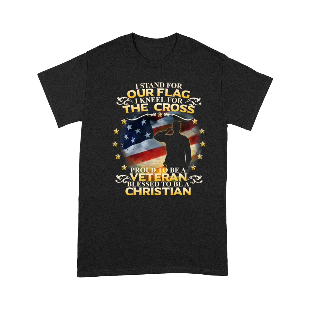 I Stand For Our Flag I Kneel For The Cross Christi Premium T-shirt