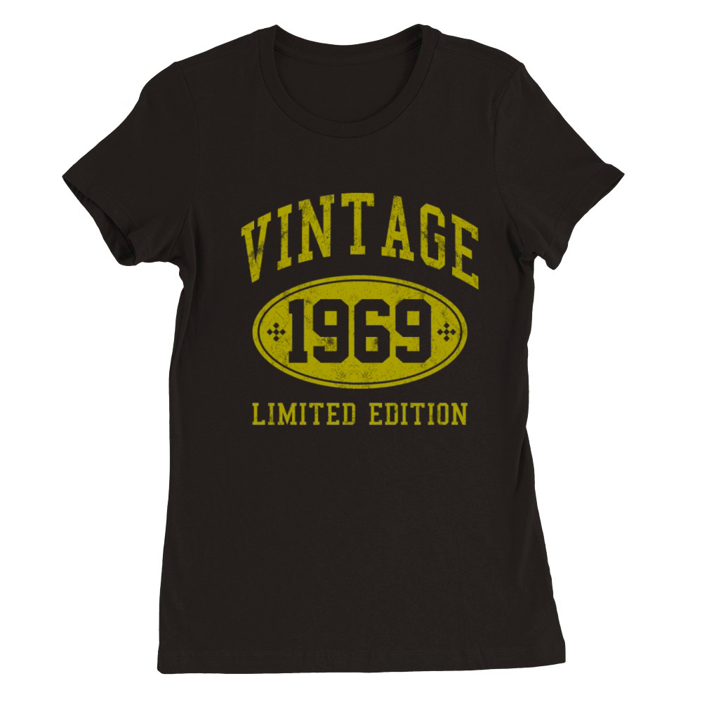 50th Birthday - Vintage 1969 Funny Gift Premium Womens Crewneck T-shirt