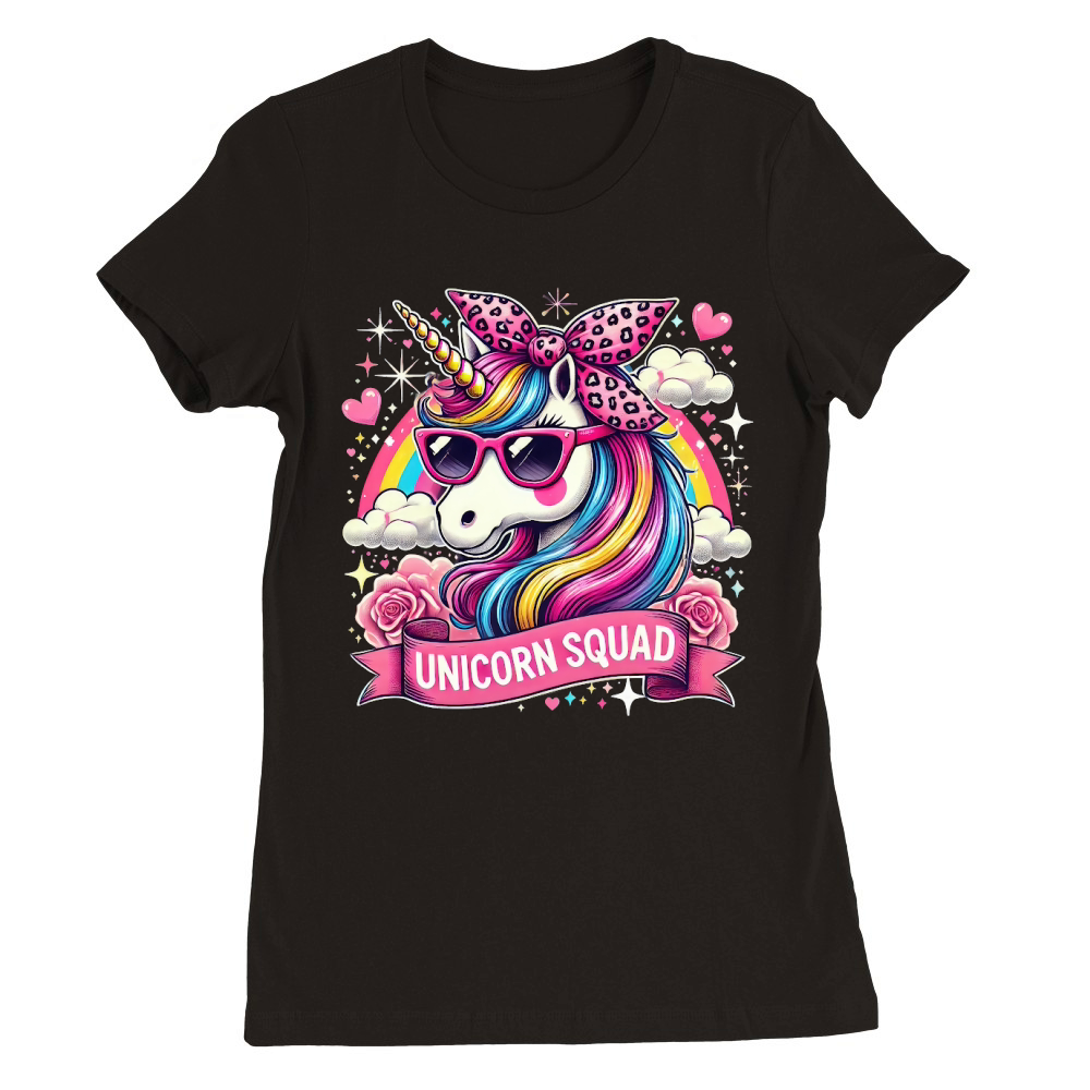 Graceful Unicorn Leopard Bandana Premium Womens Crewneck T-shirt