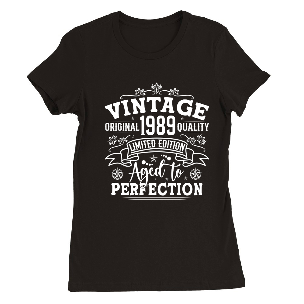 Vintage Birthday TShirt Design Bundle 1989 Premium Womens Crewneck T-shirt