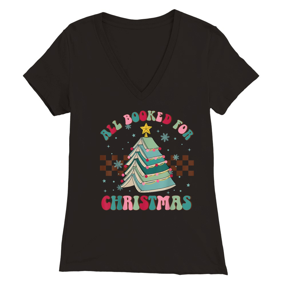 All booked for christmas 2 Premium Womens V-Neck T-shirt