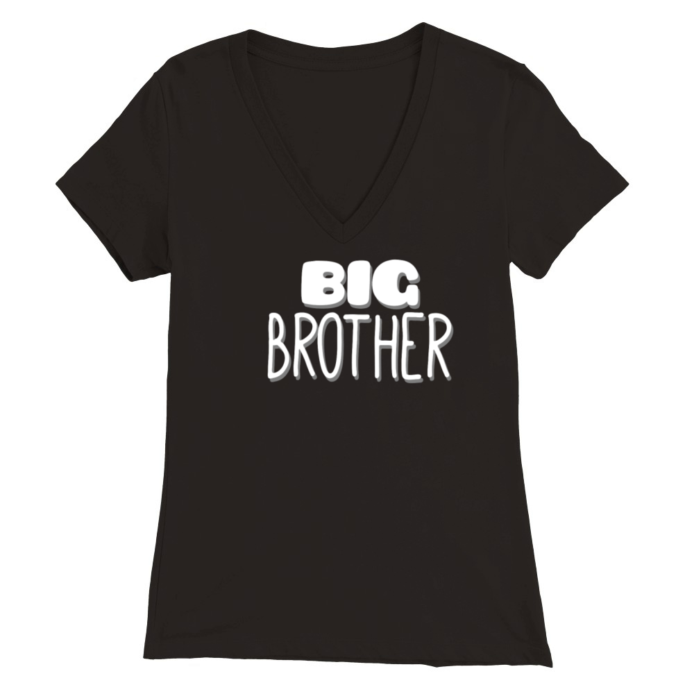 BIG BROTHER White Premium Womens V-Neck T-shirt