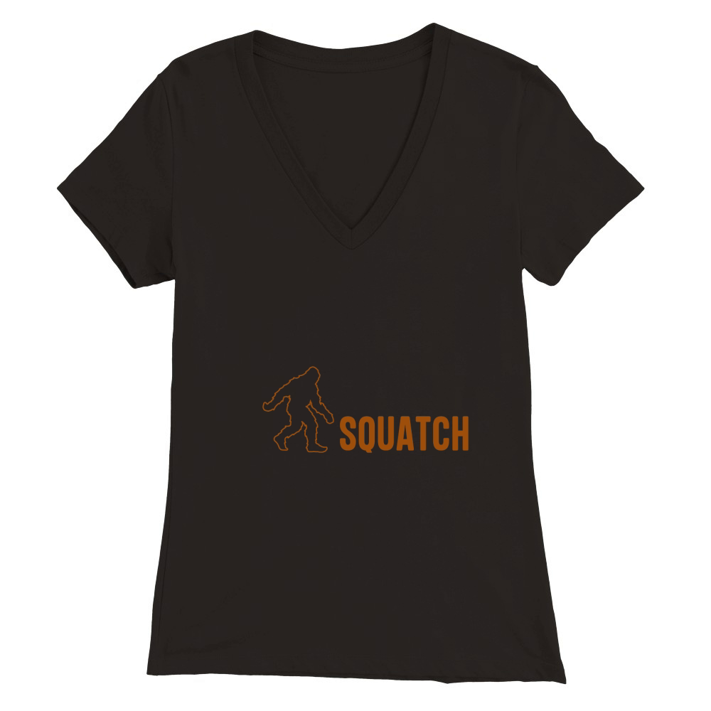 Bigfoot sasquatch Premium Womens V-Neck T-shirt