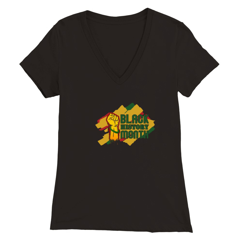 Black History Month Gifts Black History Month Premium Womens V-Neck T-shirt