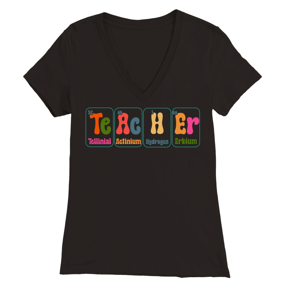 Groovy Teacher 1.01 Premium Womens V-Neck T-shirt
