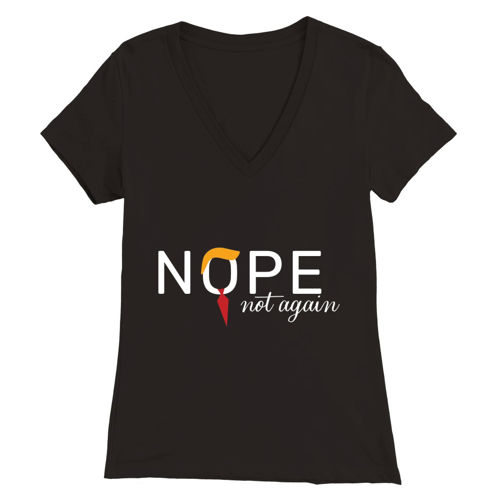 Not Again White Version Premium Womens V-Neck T-shirt