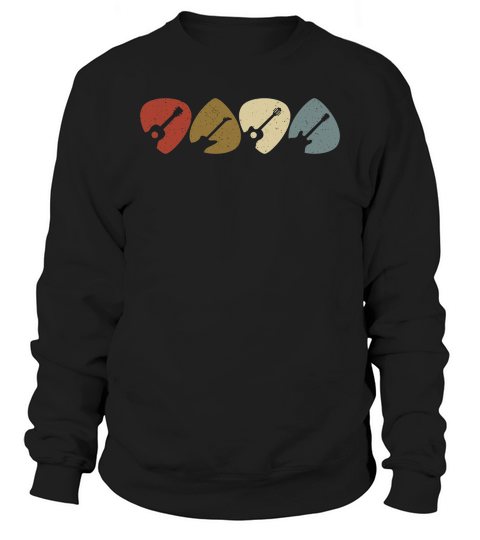 Retro Vintage Guitar Pick Player Sweatshirt Unisex