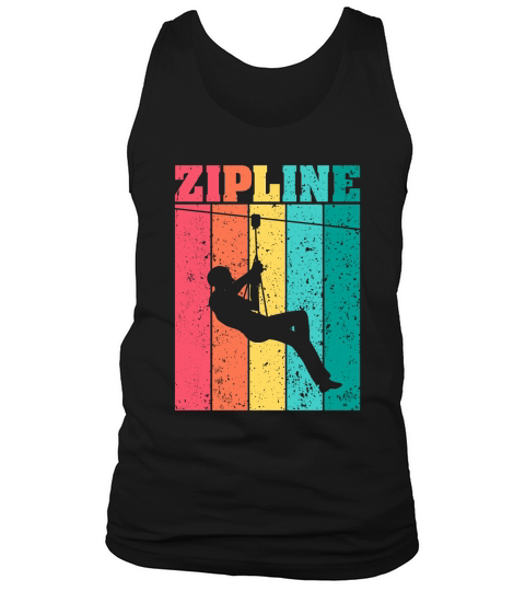 Zipline Adventure Vintage Ziplining Tank Top Unisex