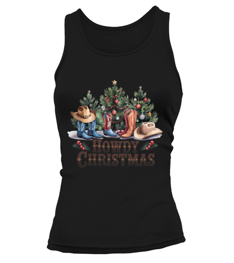 Howdy Christmas Vintage Christmas 4 02 Tank top Woman