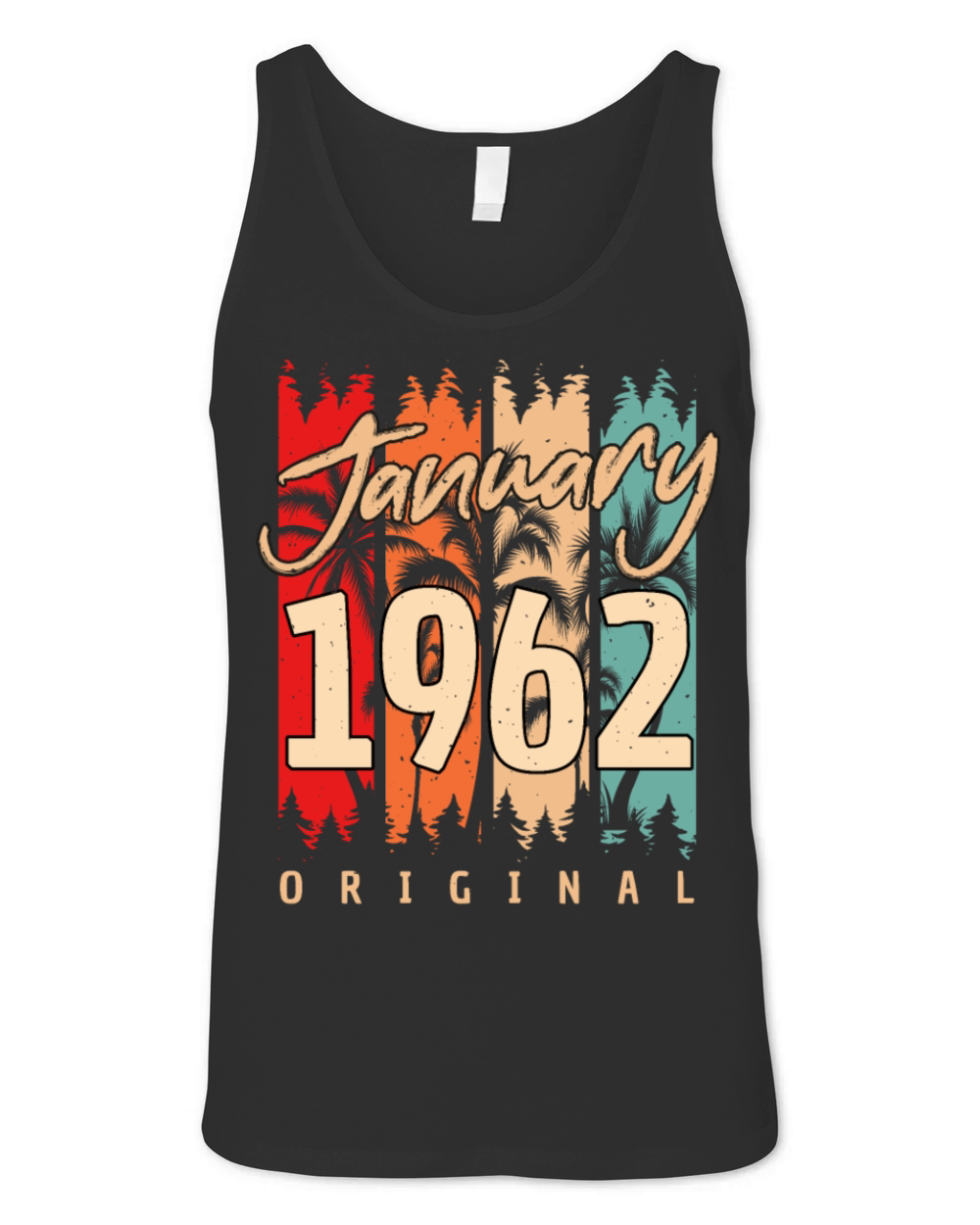 1962 In January Vintage Unisex Jersey Tank
