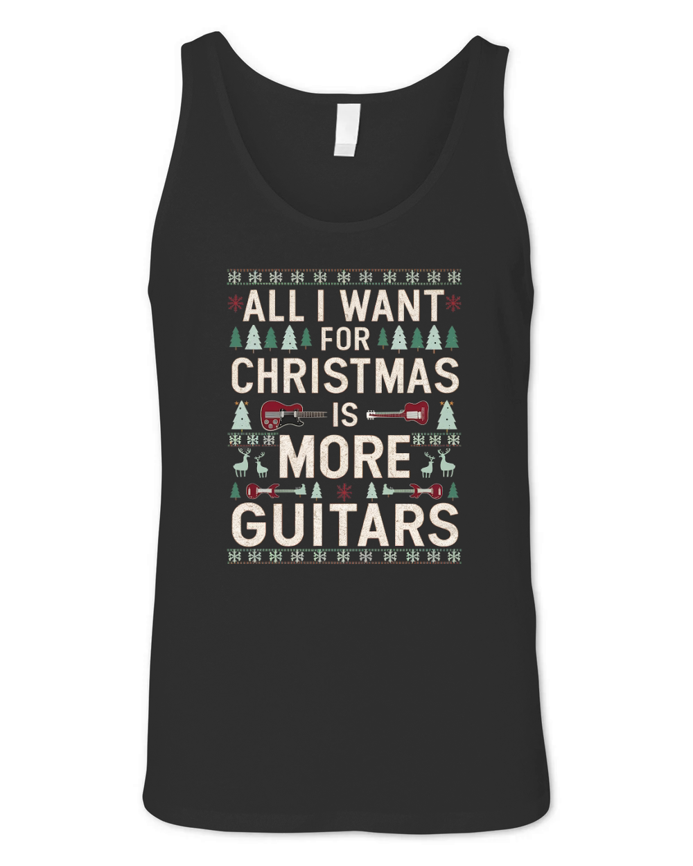 All I Want For Christmas is More Guitars Unisex Jersey Tank