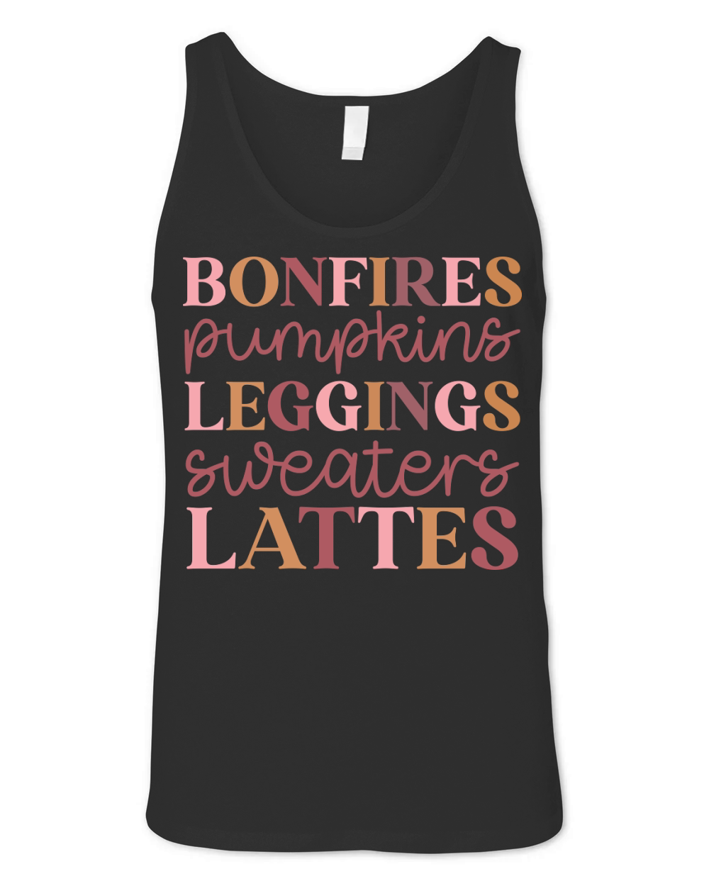 bonfires pumpkins leggings sweaters lattes Unisex Jersey Tank
