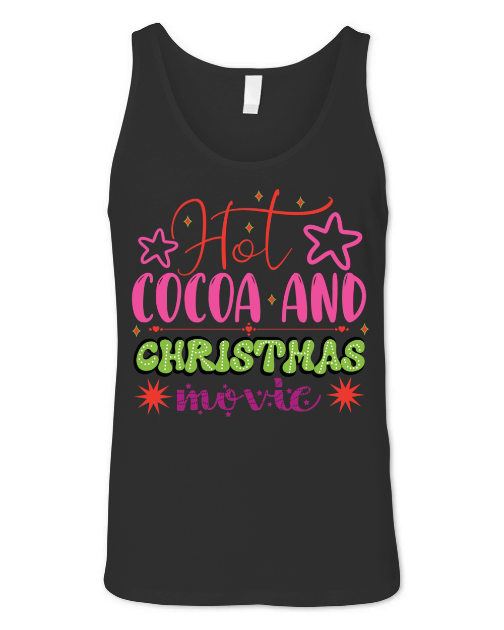Hot Cocoa and  Christmas Movie Unisex Jersey Tank