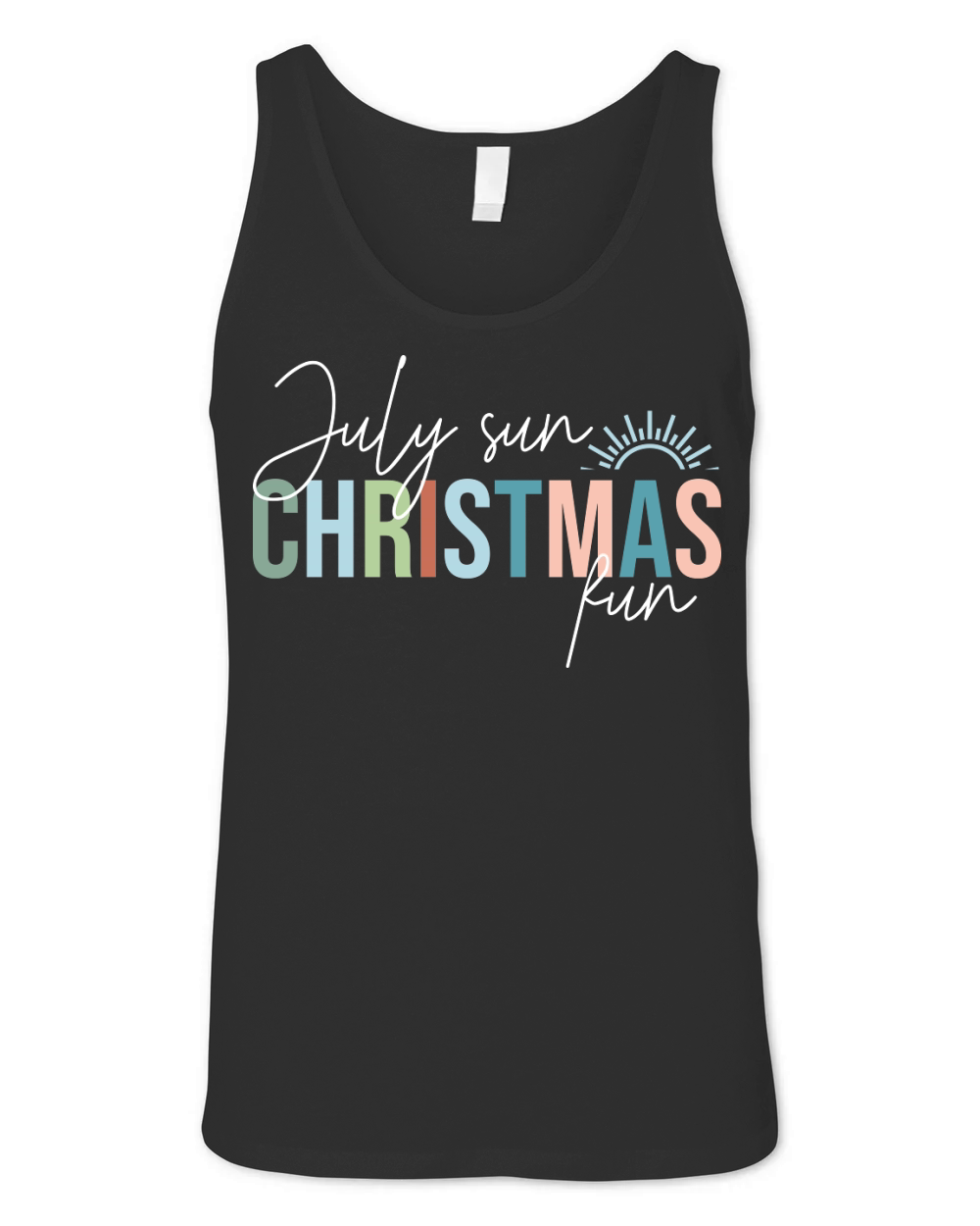 July sun Christmas fun Unisex Jersey Tank