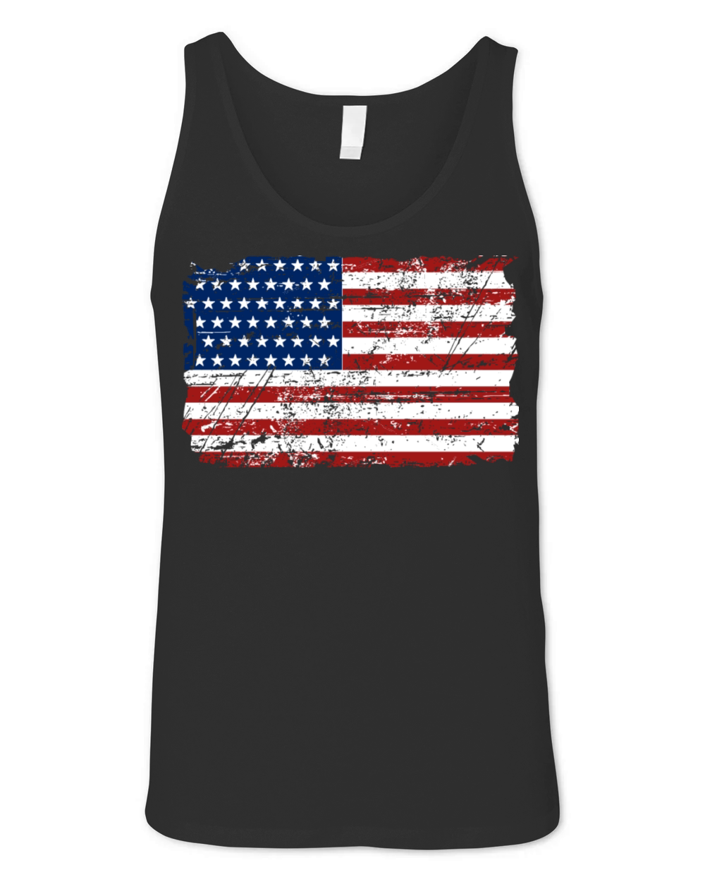 USA Flag - Vintage Look Unisex Jersey Tank