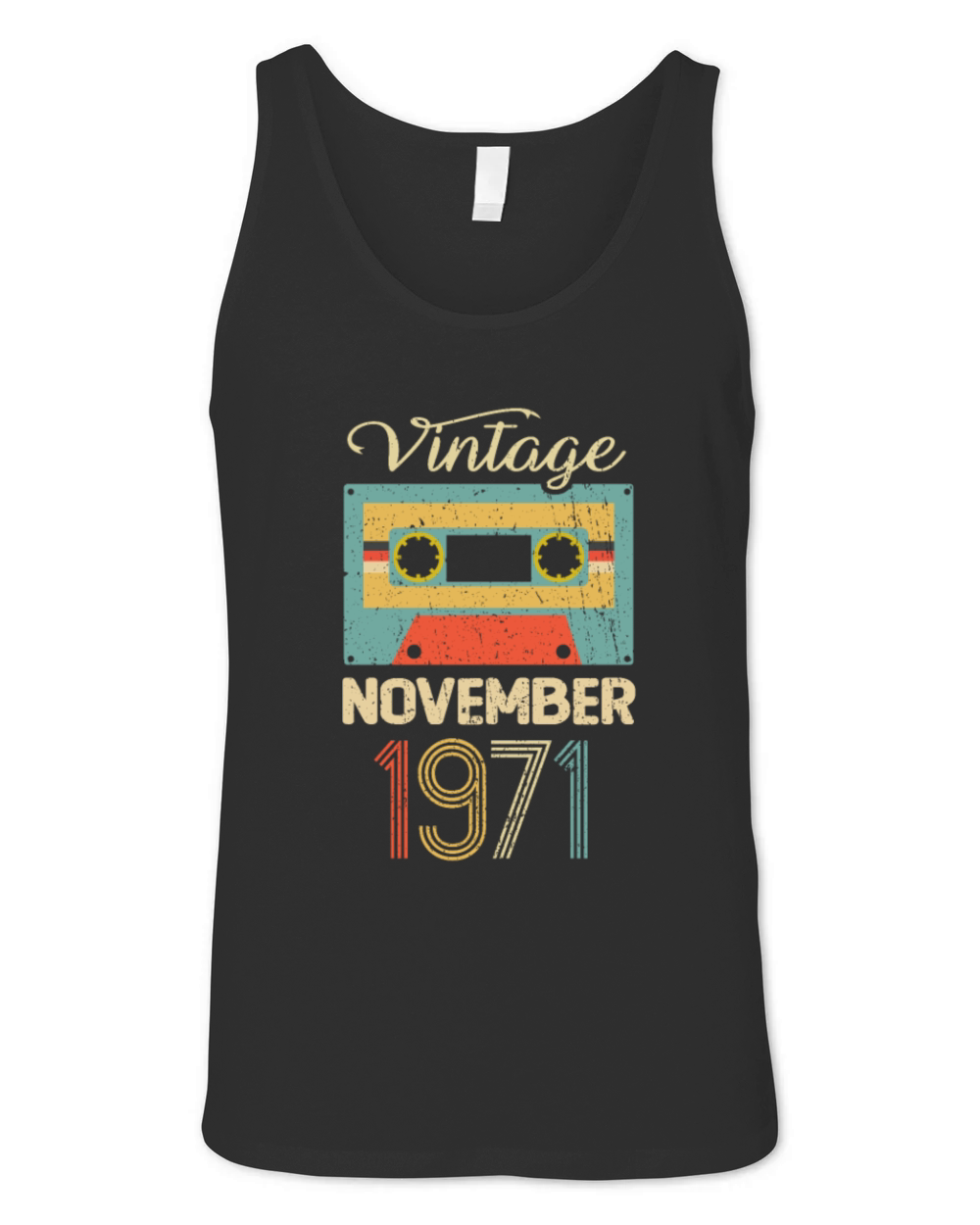 Vintage November 1971 50th Birthday 50 Year Gift Unisex Jersey Tank