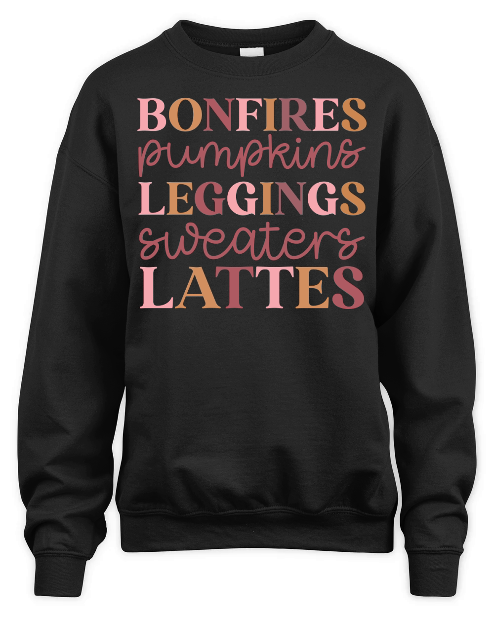 bonfires pumpkins leggings sweaters lattes Unisex Premium Crewneck Sweatshirt