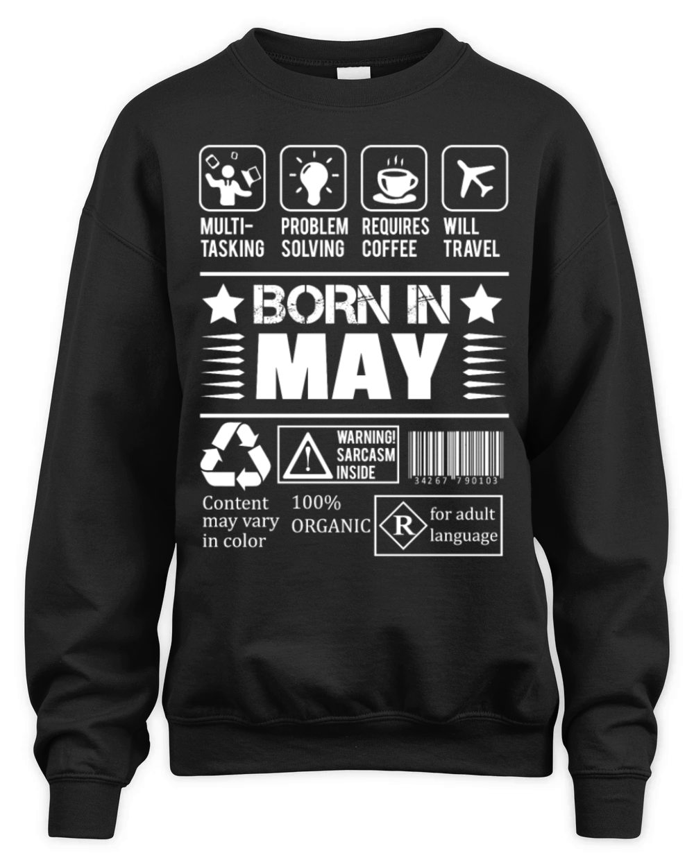 Born In May Unisex Premium Crewneck Sweatshirt