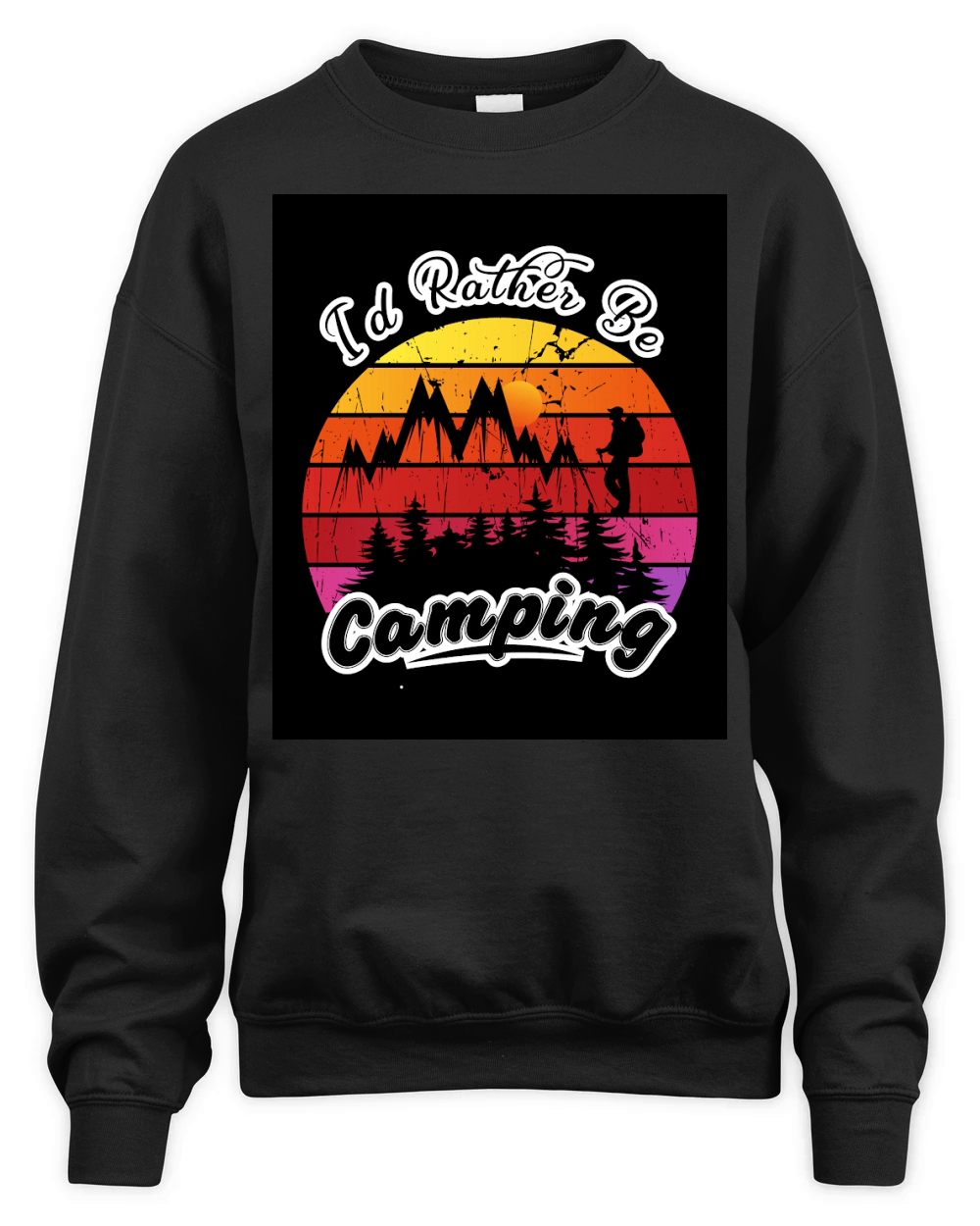 id rather be camping Unisex Premium Crewneck Sweatshirt
