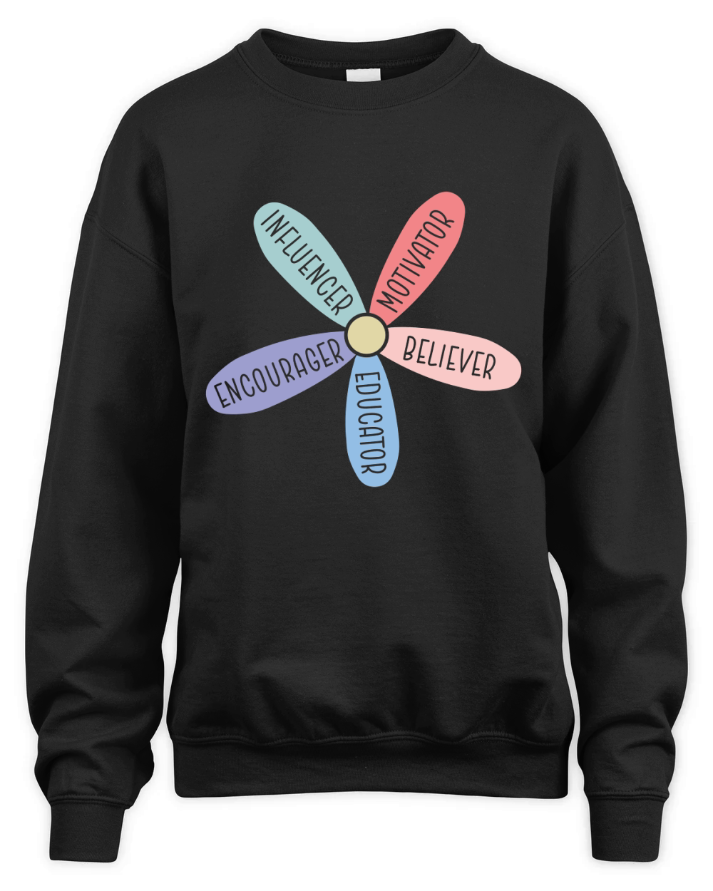 Influencer Motivator Believer Encourager Educator Unisex Premium Crewneck Sweatshirt