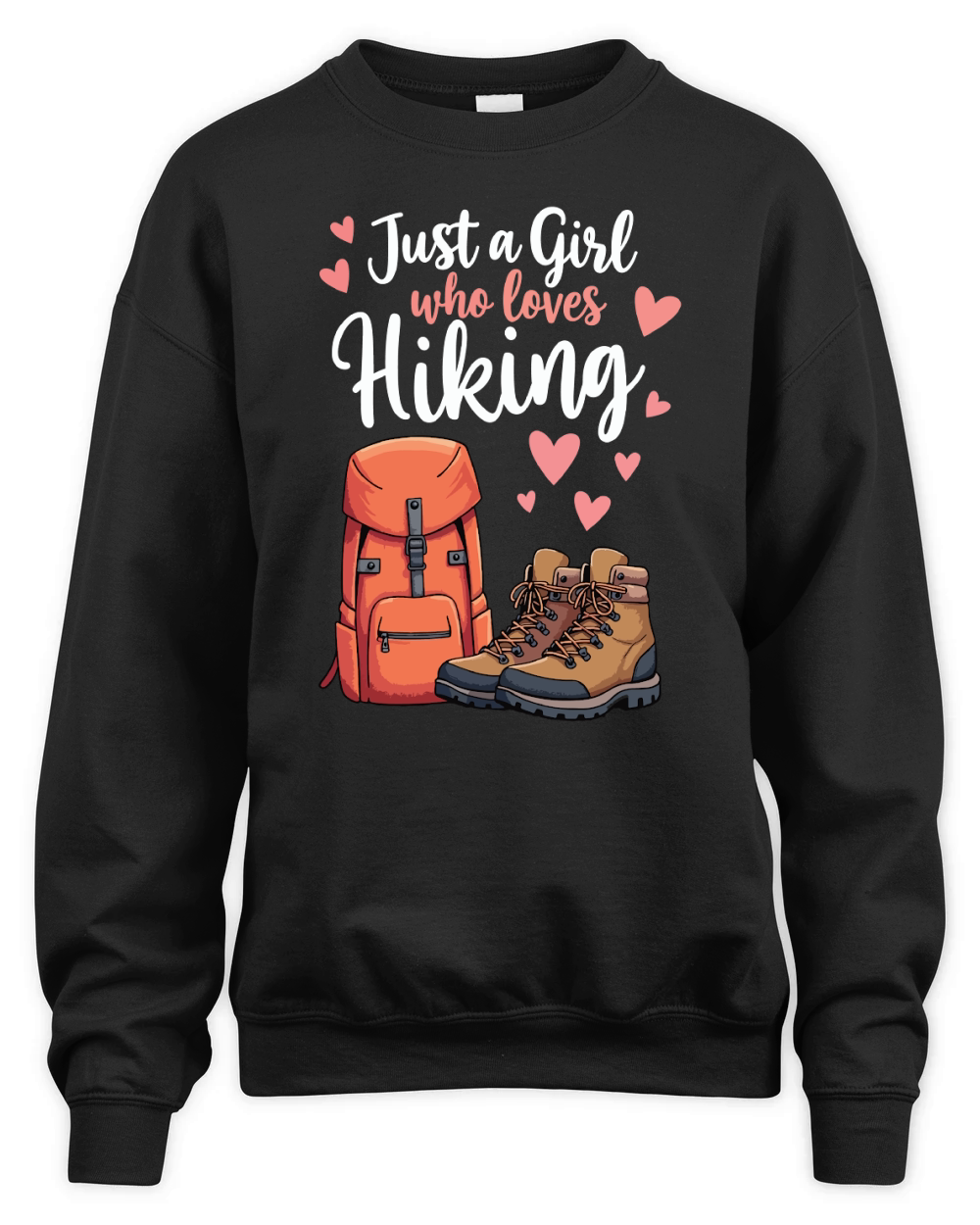 Just a girl who loves hiking Unisex Premium Crewneck Sweatshirt