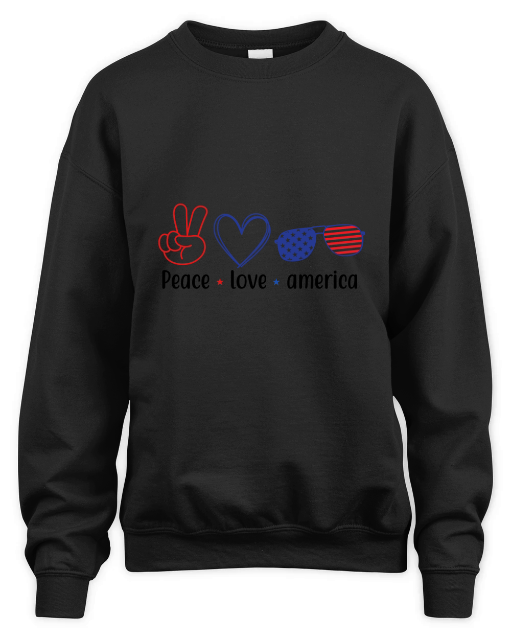 Peace love america Unisex Premium Crewneck Sweatshirt
