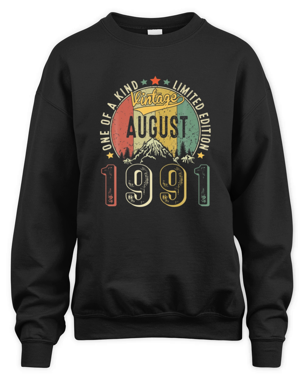 Vintage August 1991 Retro 30th Birthday 30 Years Unisex Premium Crewneck Sweatshirt
