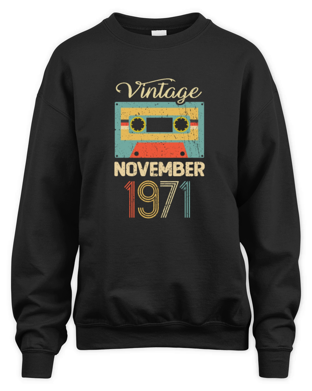 Vintage November 1971 50th Birthday 50 Year Gift Unisex Premium Crewneck Sweatshirt