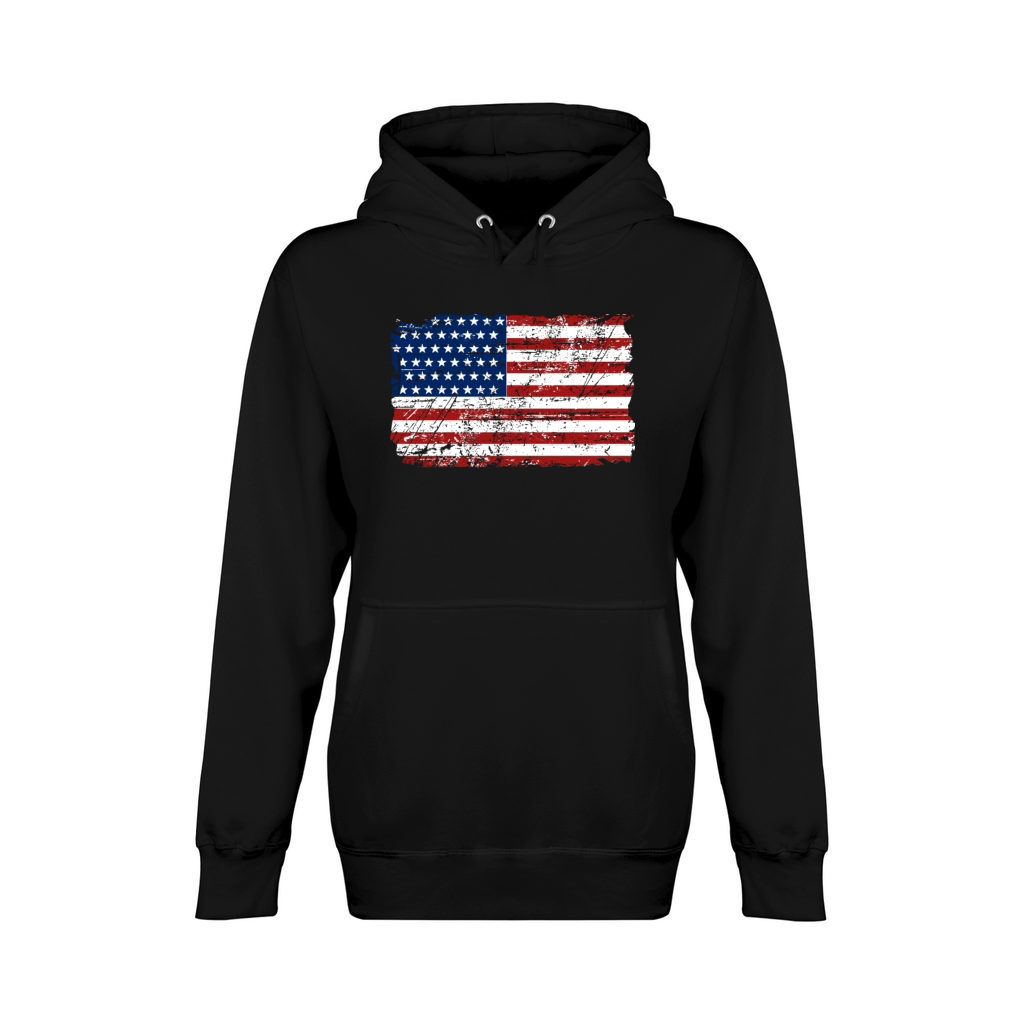 USA Flag - Vintage Look Unisex Premium Pullover Hoodie