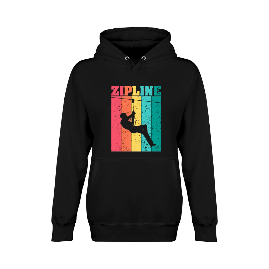 Zipline Adventure Vintage Ziplining Unisex Premium Pullover Hoodie