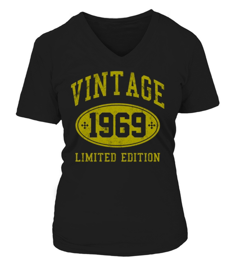 50th Birthday - Vintage 1969 Funny Gift V-neck T-Shirt Woman