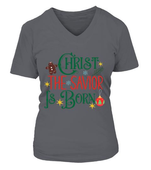 Christ The Savior Is Born V-neck T-Shirt Woman