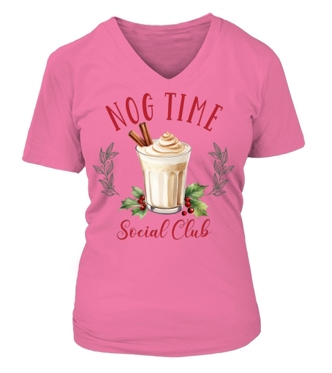 Christmas Nog time Social club V-neck T-Shirt Woman