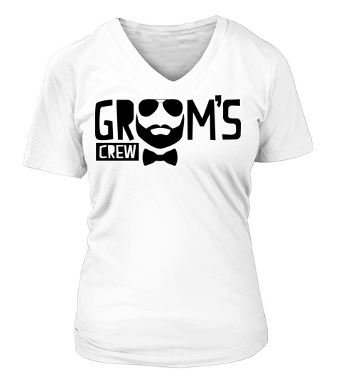 Grooms Crew V-neck T-Shirt Woman