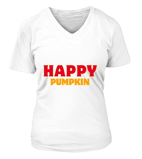 Happy pumpkin V-neck T-Shirt Woman