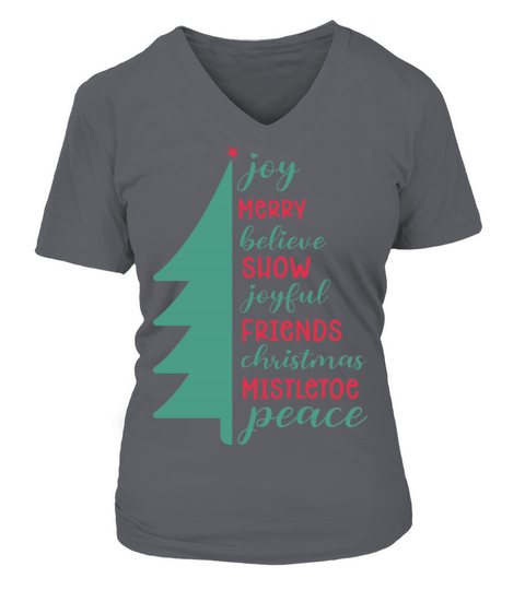 Joy merry believe snow 1 V-neck T-Shirt Woman