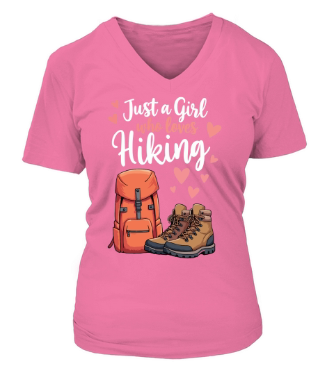 Just a girl who loves hiking V-neck T-Shirt Woman