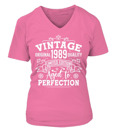 Vintage Birthday TShirt Design Bundle 1989 V-neck T-Shirt Woman