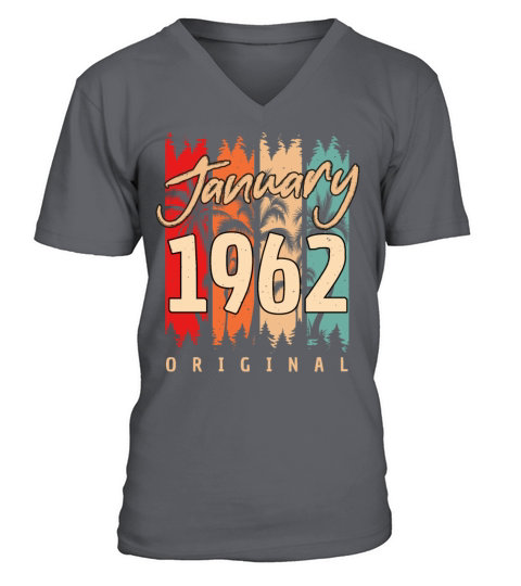 1962 In January Vintage V-Neck T-shirt