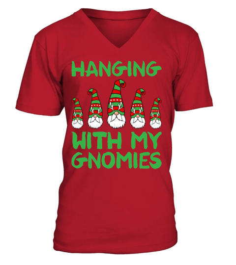 Hanging With My Gnomies V-Neck T-shirt