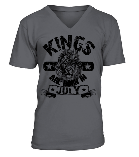 Kings Are Born In July V-Neck T-shirt