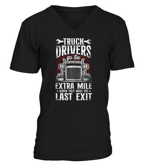 Trucker Truck Driver Vintage Truck V-Neck T-shirt