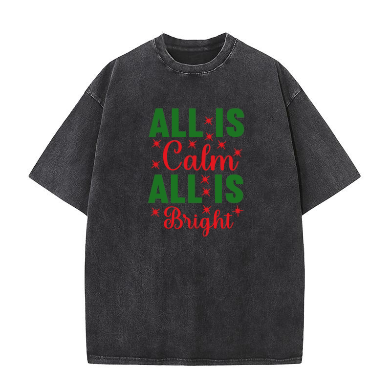 All is calm all is bright Washed T-Shirt