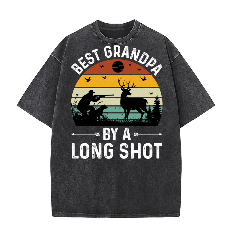 Best Grandpa By a Long Shot (2) Washed T-Shirt